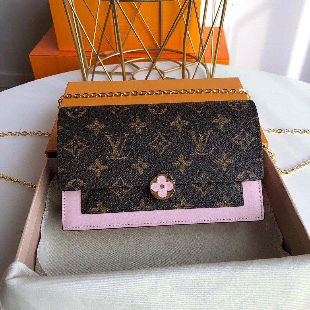 Louis Vuitton flore chain wallet - Image 1