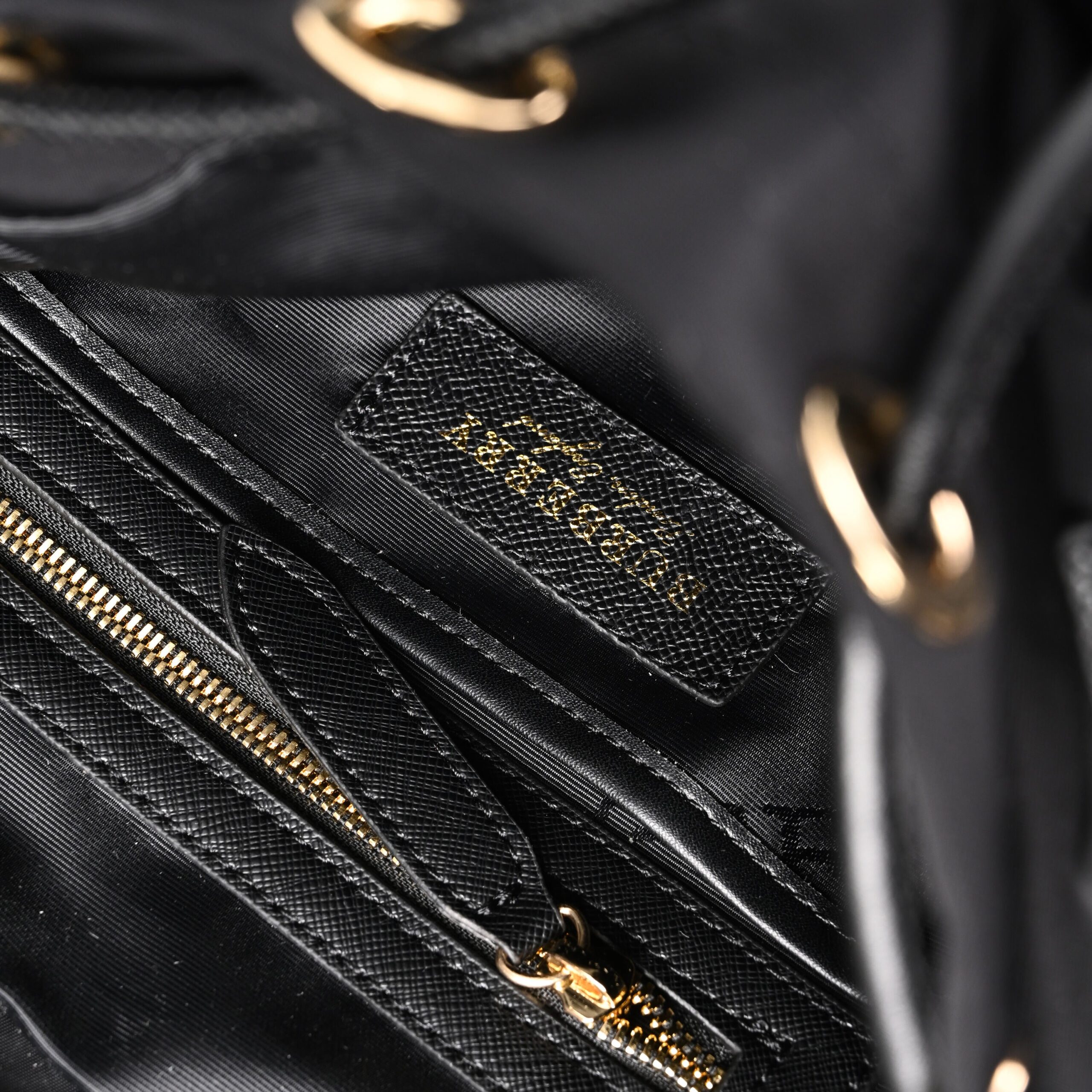 Burberry The Rucksack – Black Nylon & Leather Backpack with Gold-Tone Hardware - Image 13