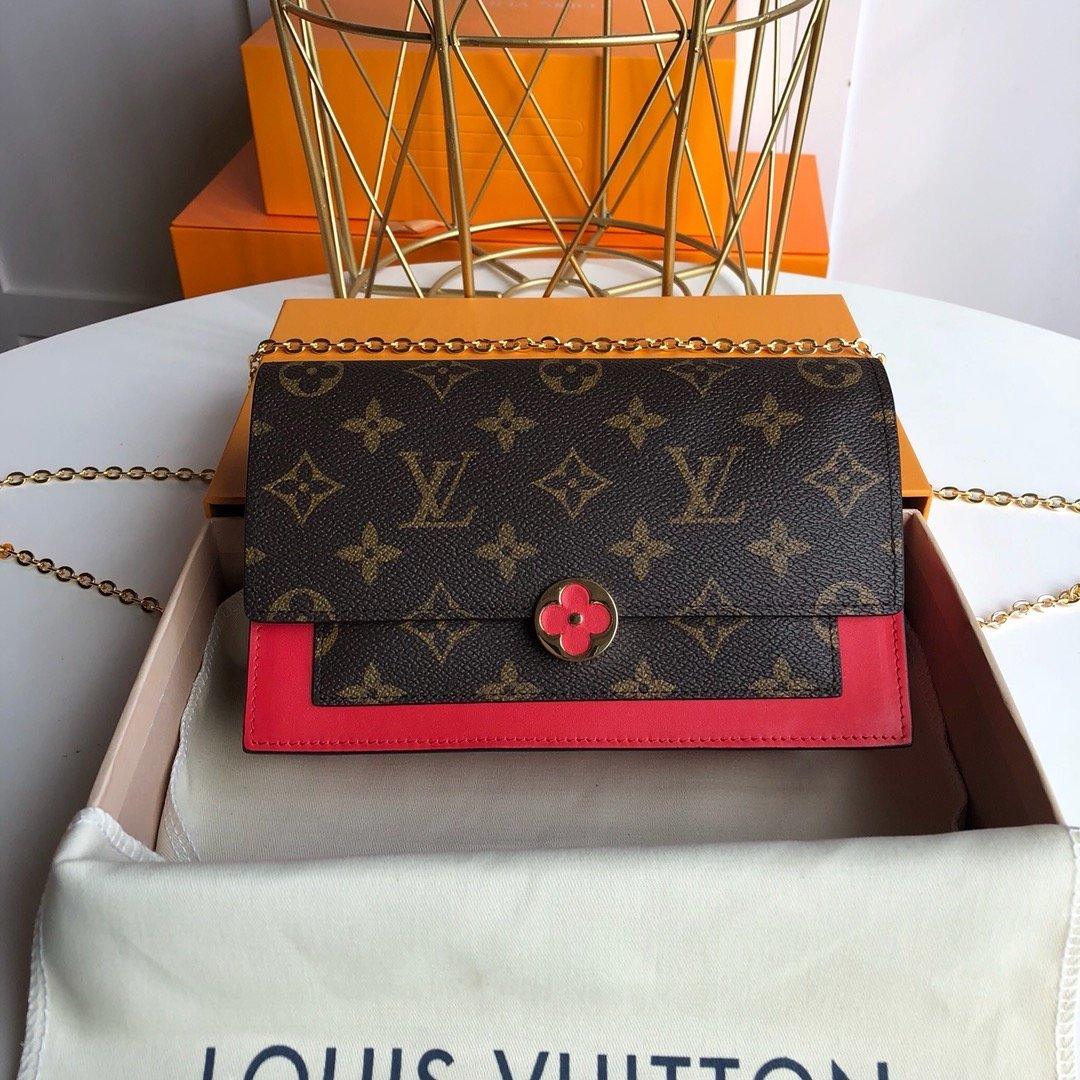 Louis Vuitton flore chain wallet - Image 1