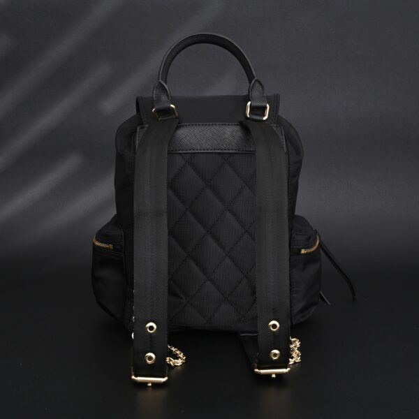 Burberry The Rucksack – Black Nylon & Leather Backpack with Gold-Tone Hardware