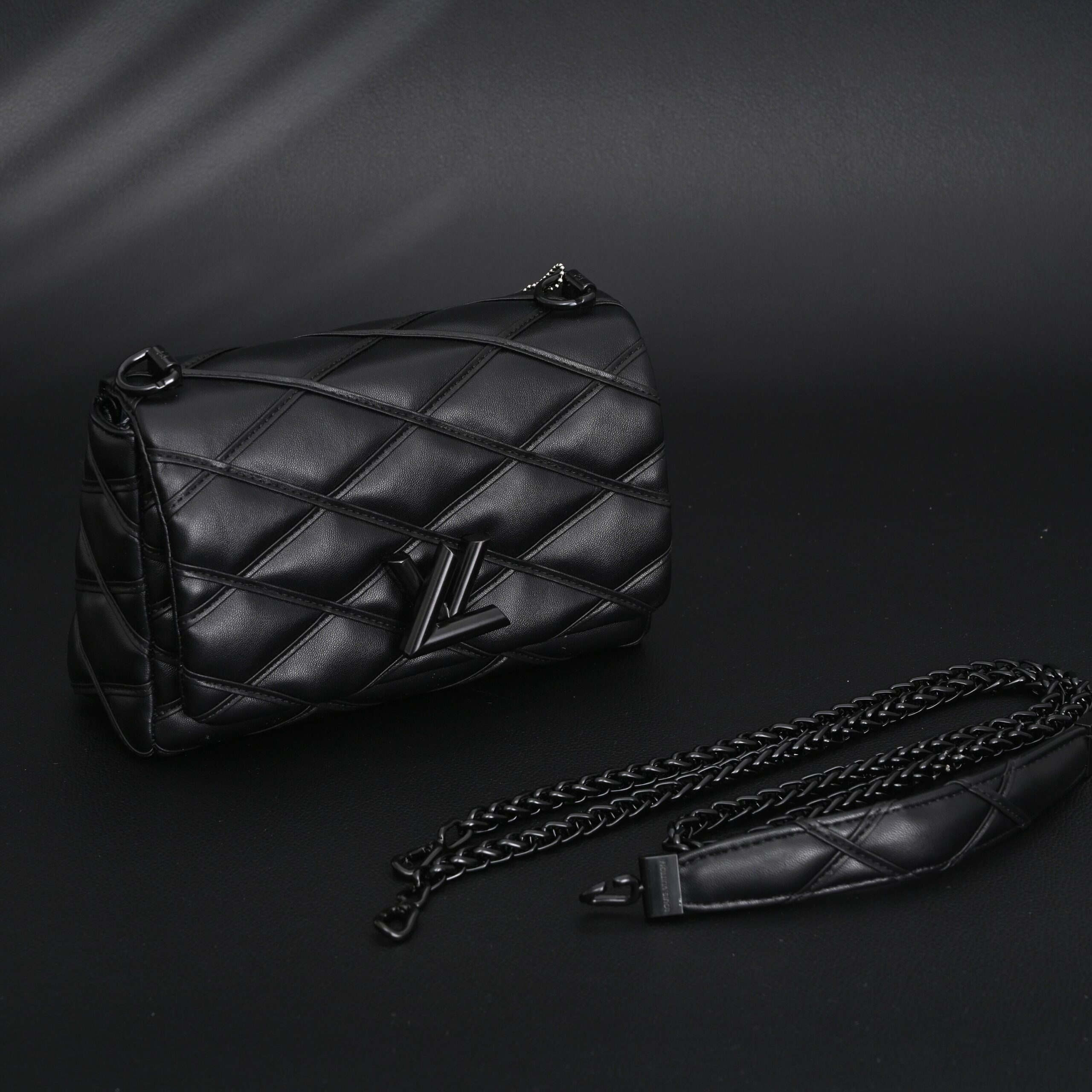 Louis Vuitton GO-14 MM Quilted Leather Chain Shoulder Bag – Black - Image 2