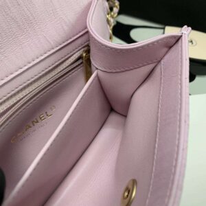Chanel Mini Flap Bag Pink with top handle - Image 2