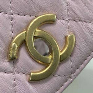 Chanel Mini Flap Bag Pink with top handle - Image 3