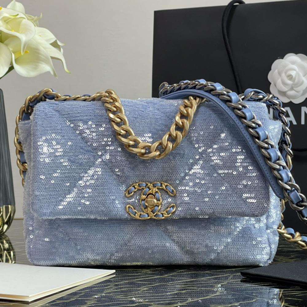 Chanel 19 sequin Flap Bag - Image 1