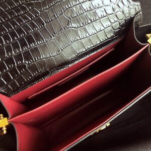 YSL Cassandra Mini Top Handle Bag Black - Image 2