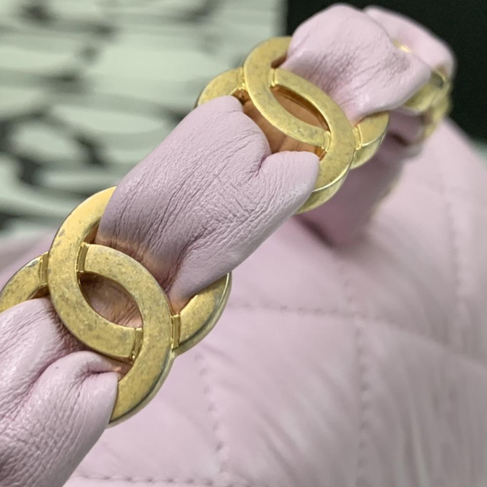 Chanel Mini Flap Bag Pink with top handle - Image 5