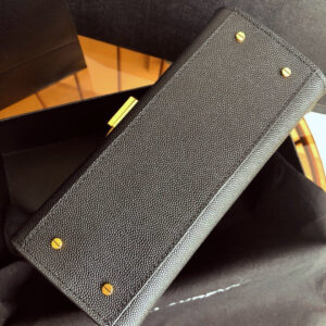 YSL Cassandra Mini Top Handle Bag Black - Image 2