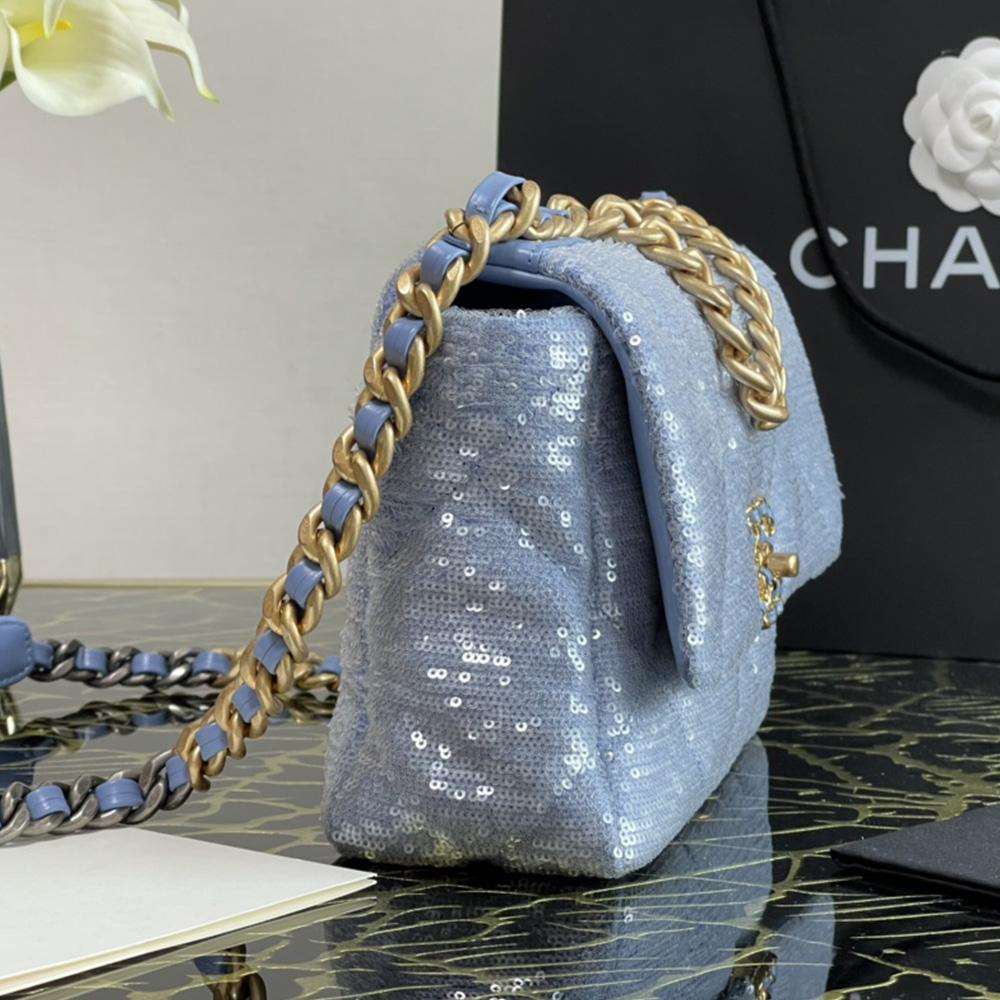 Chanel 19 sequin Flap Bag - Image 2