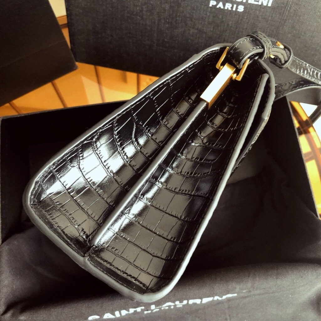 YSL Cassandra Mini Top Handle Bag Black
