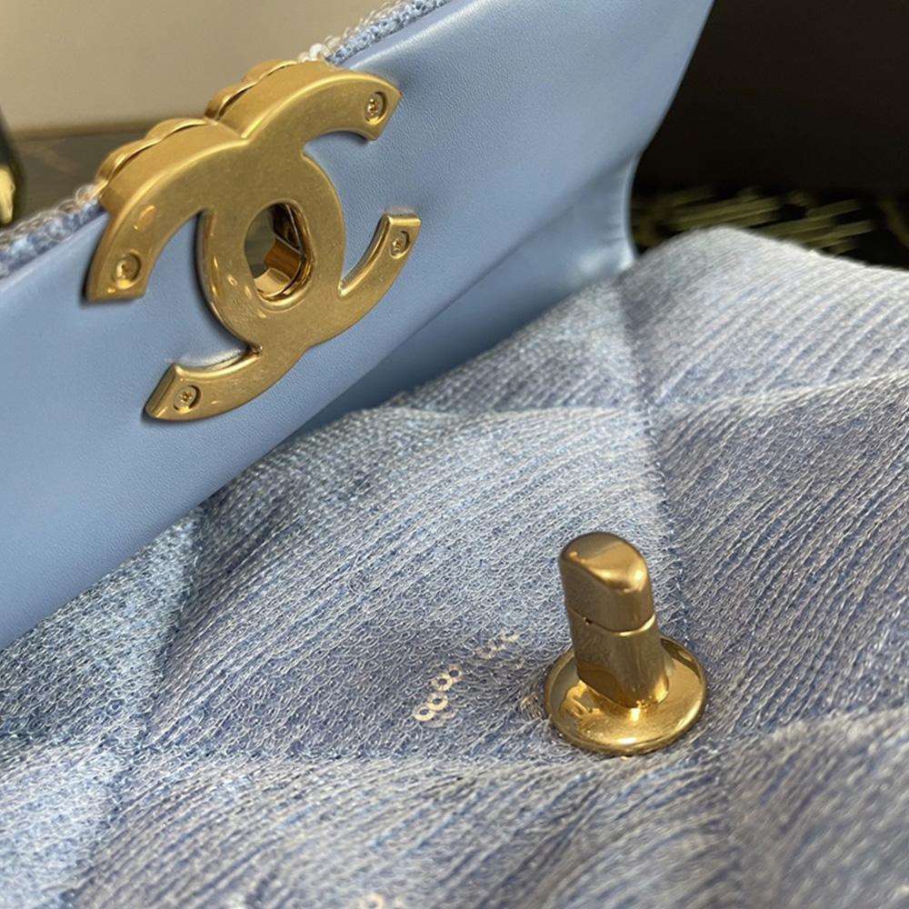 Chanel 19 sequin Flap Bag - Image 3