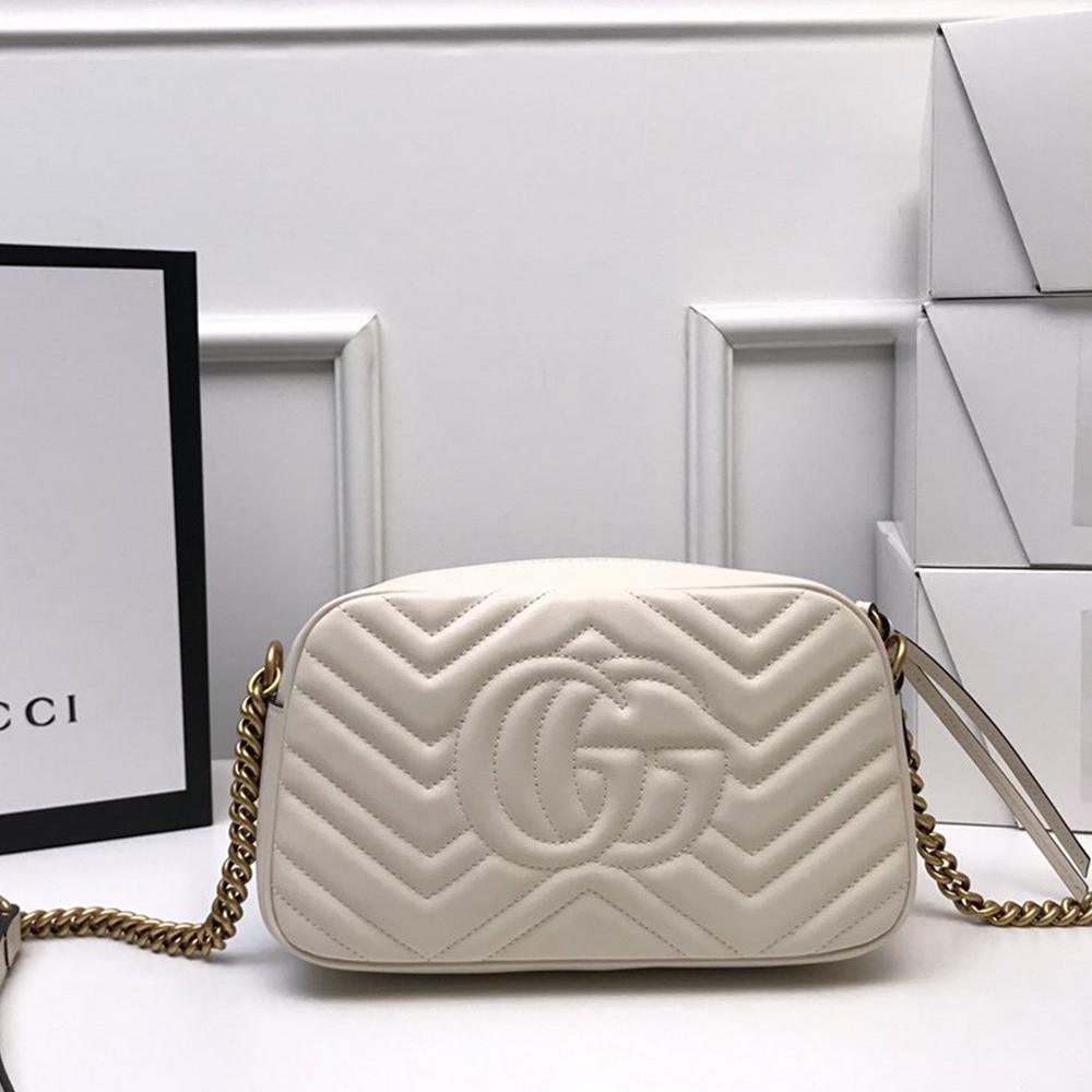 GG Marmont small matelassé shoulder bag white - Image 2