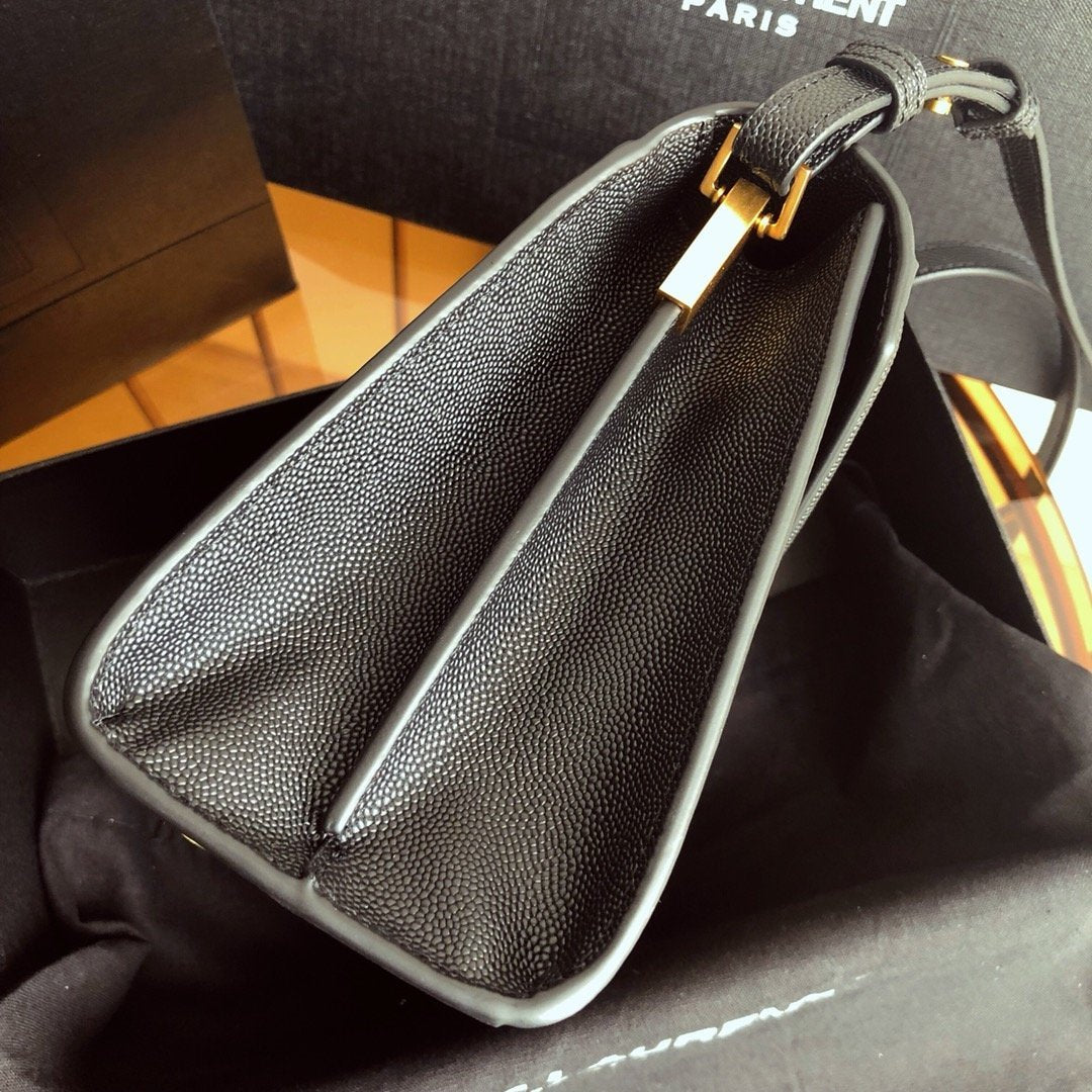 YSL Cassandra Mini Top Handle Bag Black - Image 3