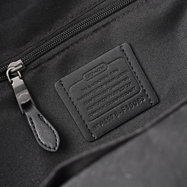 Coach West Backpack – Signature Canvas in Black/Grey