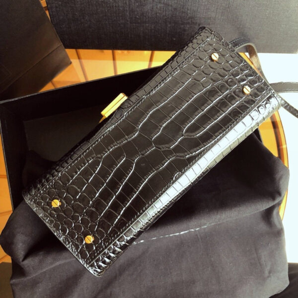 YSL Cassandra Mini Top Handle Bag Black