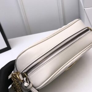 GG Marmont small matelassé shoulder bag white - Image 3