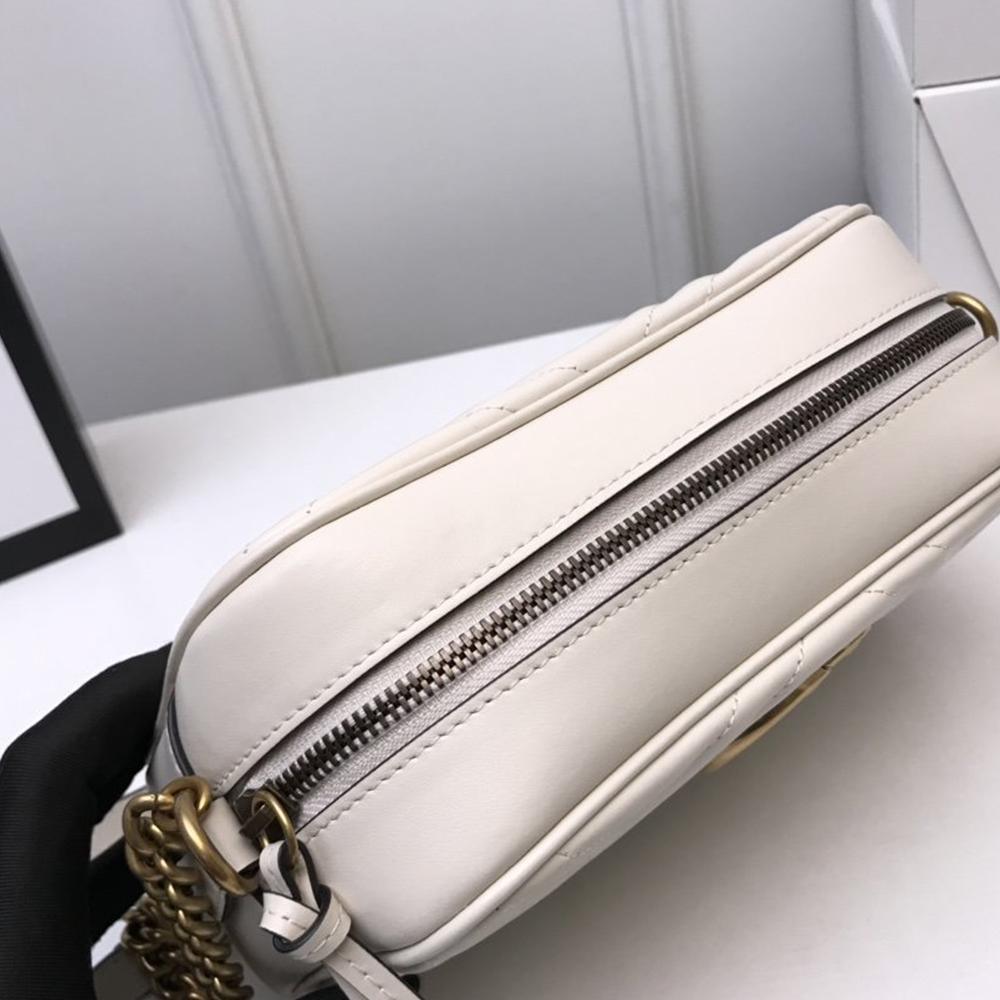 GG Marmont small matelassé shoulder bag white - Image 3