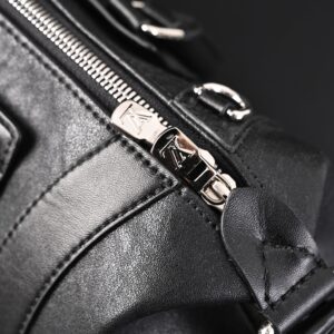 Louis Vuitton Nano Biker Bag in Black Lambskin Leather – Top Handle & Shoulder Carry (M14623) - Image 4