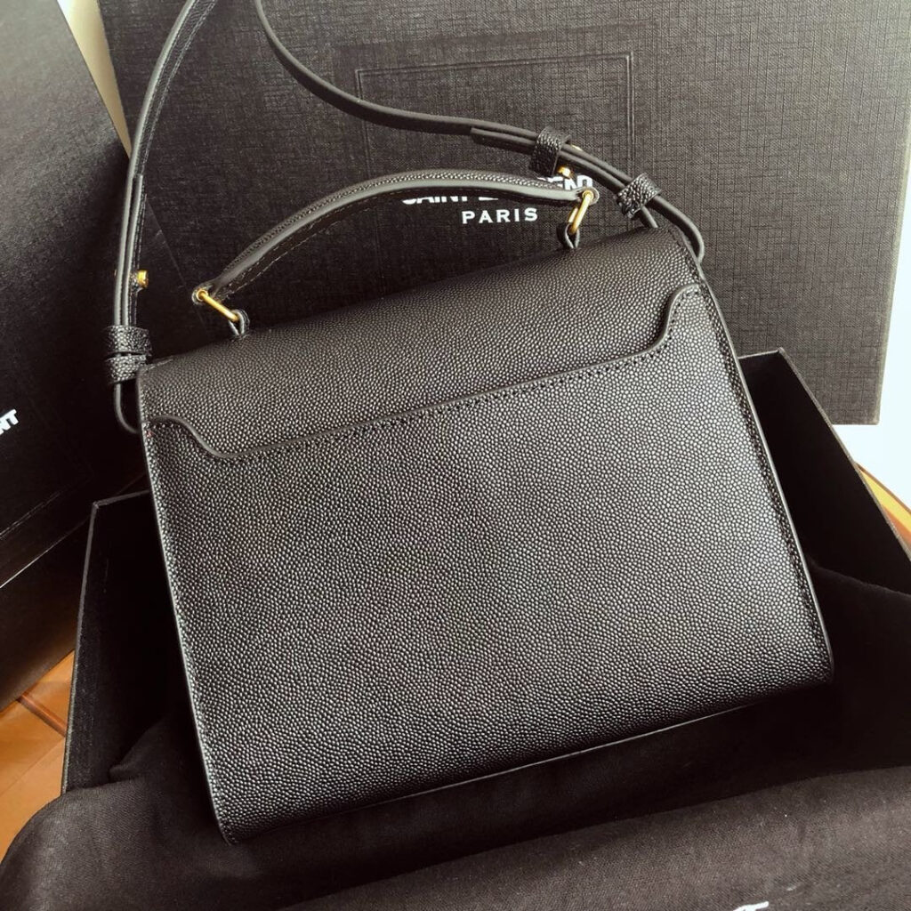 YSL Cassandra Mini Top Handle Bag Black