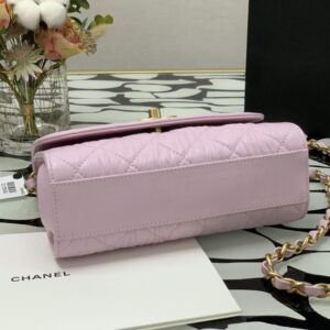 Chanel Mini Flap Bag Pink with top handle - Image 6