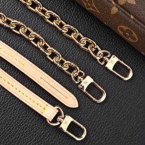Louis Vuitton Pochette Accessoires Monogram Canvas Clutch Bag – Brown with Gold Chain (M82766) - Image 4