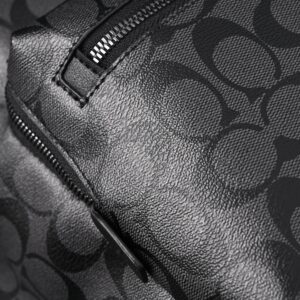 Coach West Backpack – Signature Canvas in Black/Grey - Image 4