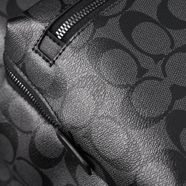 Coach West Backpack – Signature Canvas in Black/Grey
