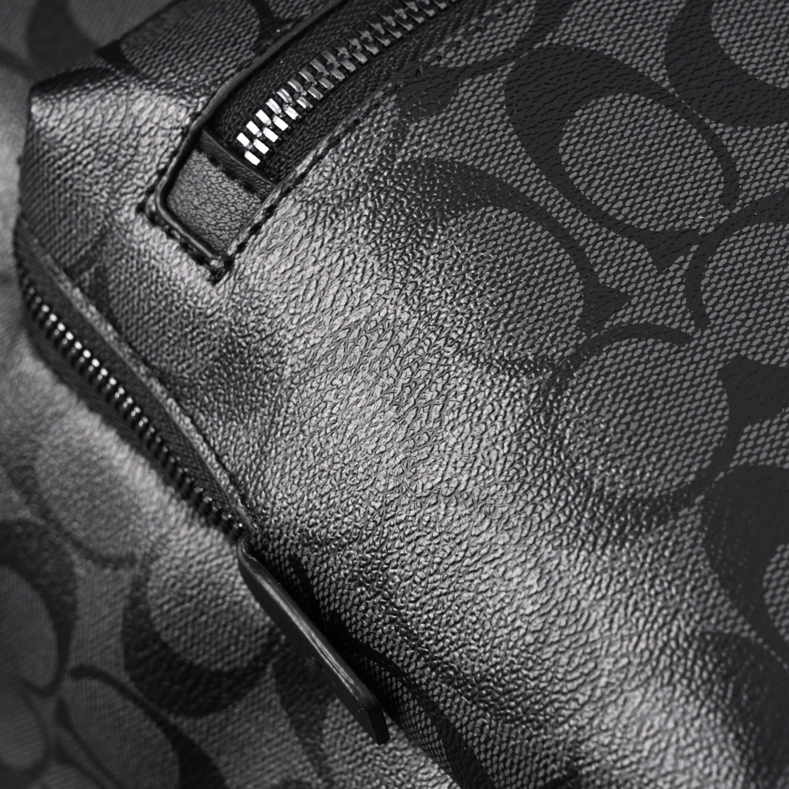 Coach West Backpack – Signature Canvas in Black/Grey - Image 4