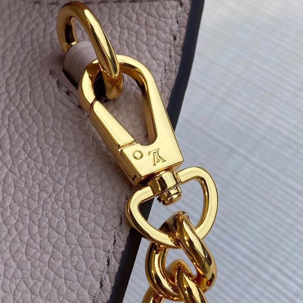 Lv Twist Chain Wallet Light Pink Grain Leather - Image 4