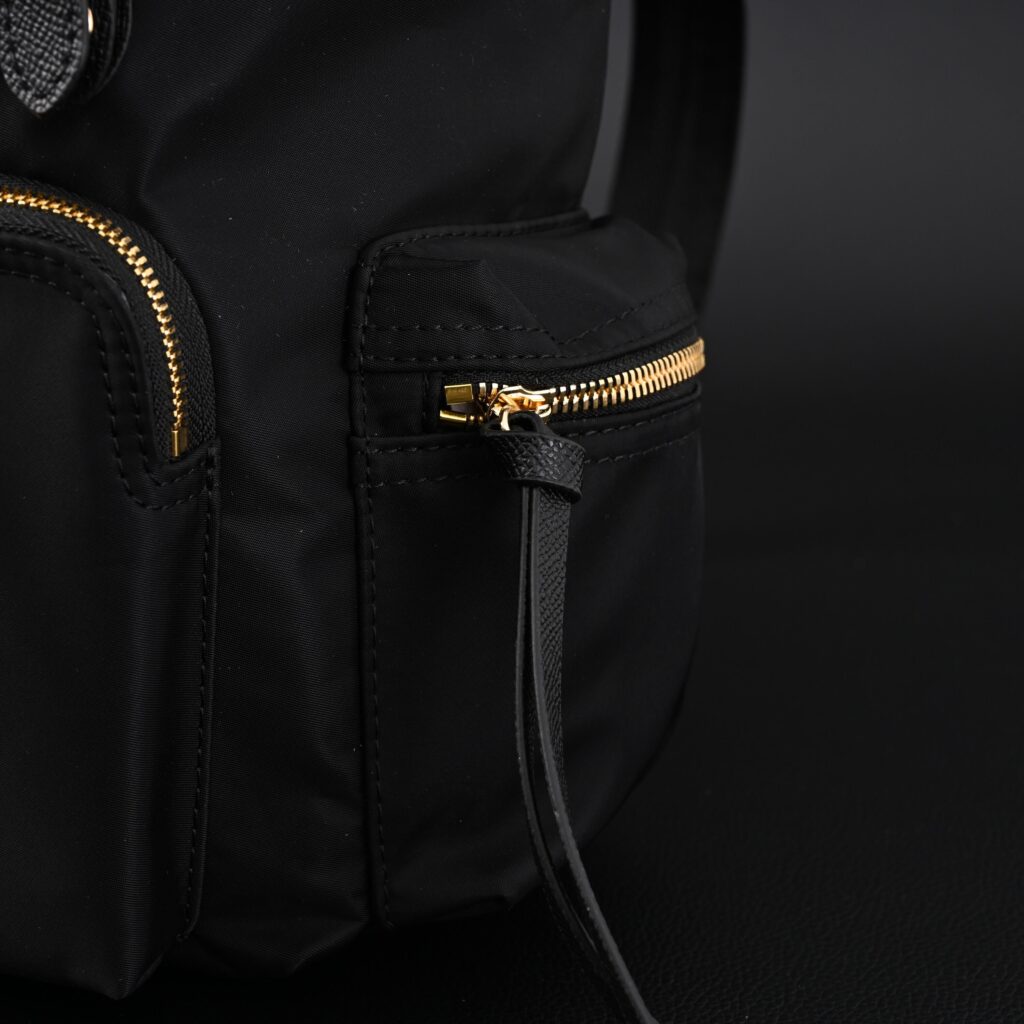 Burberry The Rucksack – Black Nylon & Leather Backpack with Gold-Tone Hardware