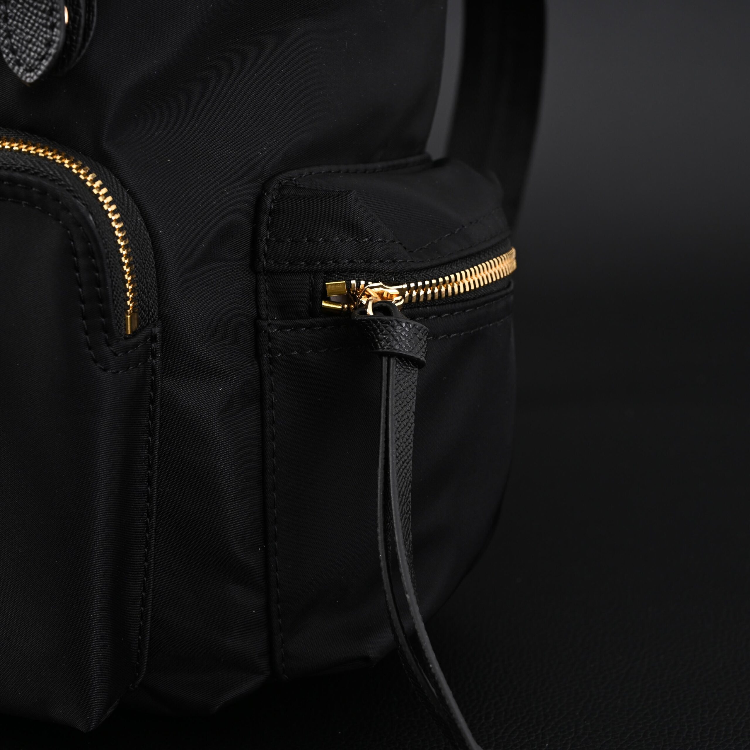 Burberry The Rucksack – Black Nylon & Leather Backpack with Gold-Tone Hardware - Image 5