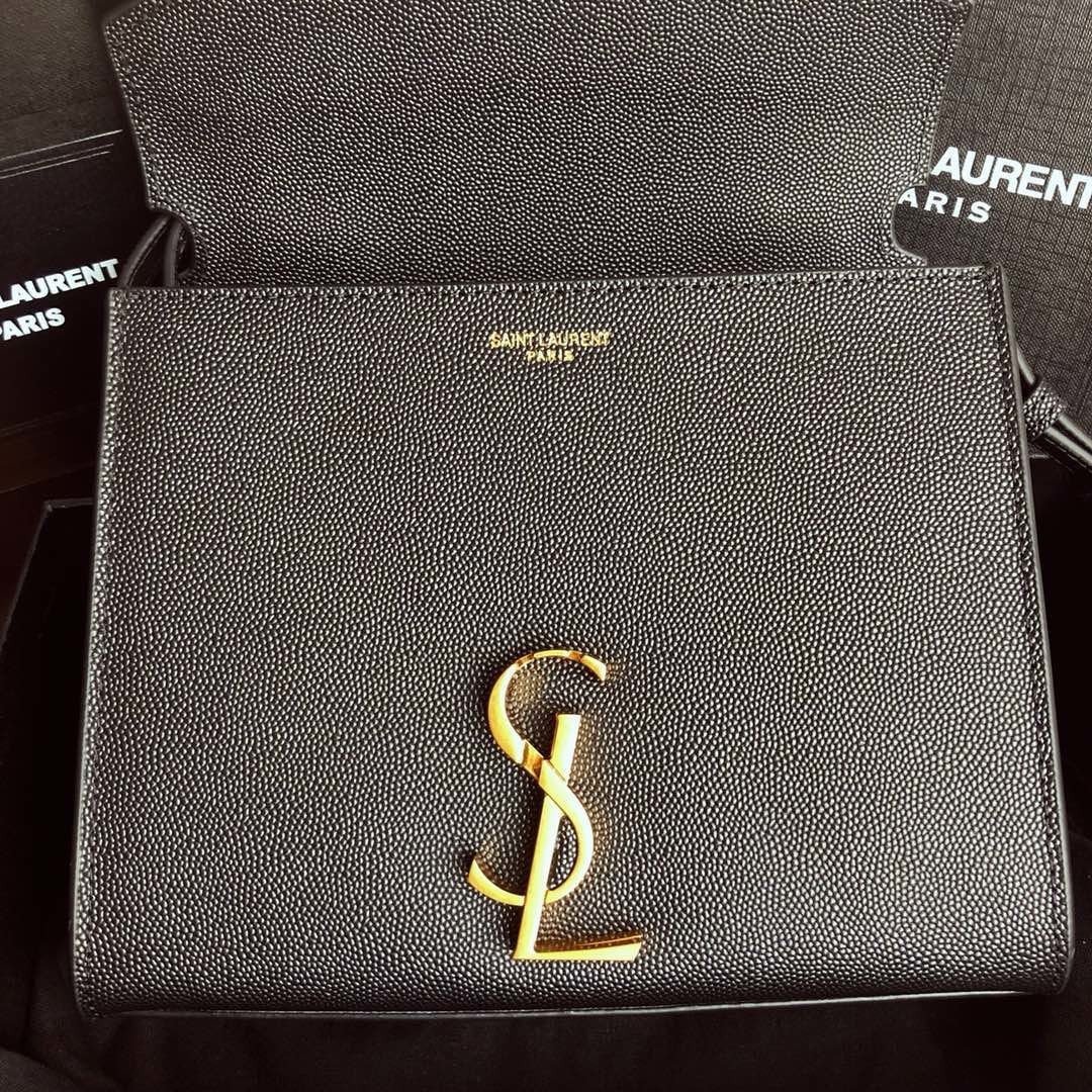YSL Cassandra Mini Top Handle Bag Black - Image 5
