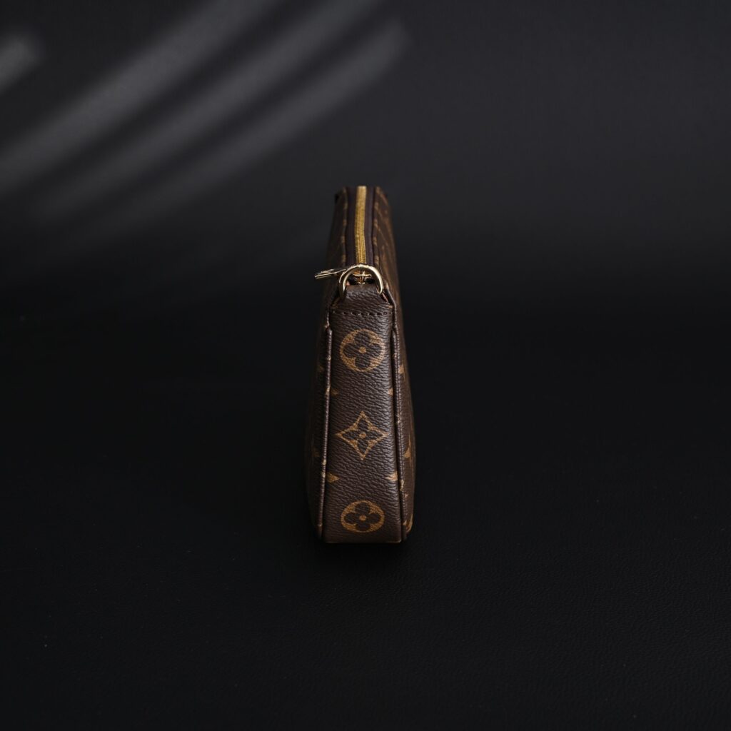 Louis Vuitton Pochette Accessoires Monogram Canvas Clutch Bag – Brown with Gold Chain (M82766)