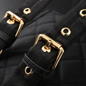 Burberry The Rucksack – Black Nylon & Leather Backpack with Gold-Tone Hardware - Image 6