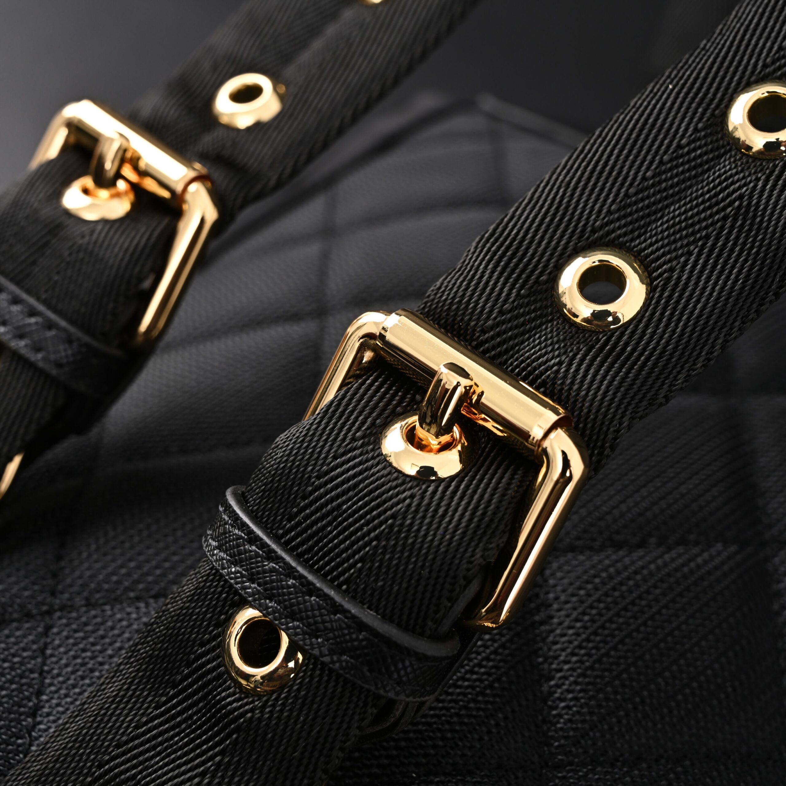 Burberry The Rucksack – Black Nylon & Leather Backpack with Gold-Tone Hardware - Image 6