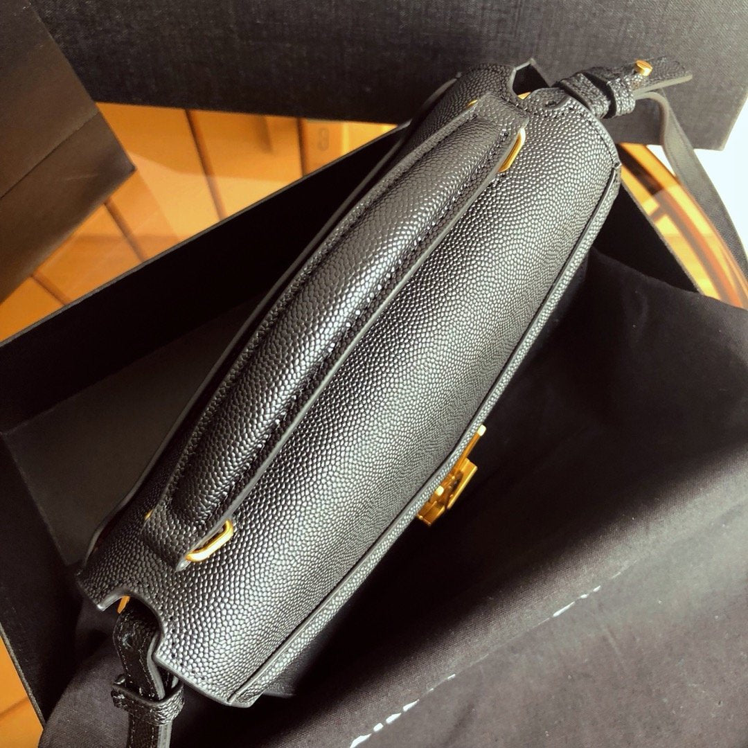 YSL Cassandra Mini Top Handle Bag Black - Image 6