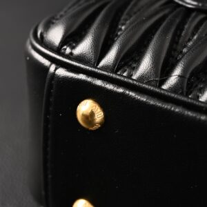 Miu Miu Black Matelassé Leather Top Handle Bag - Image 9