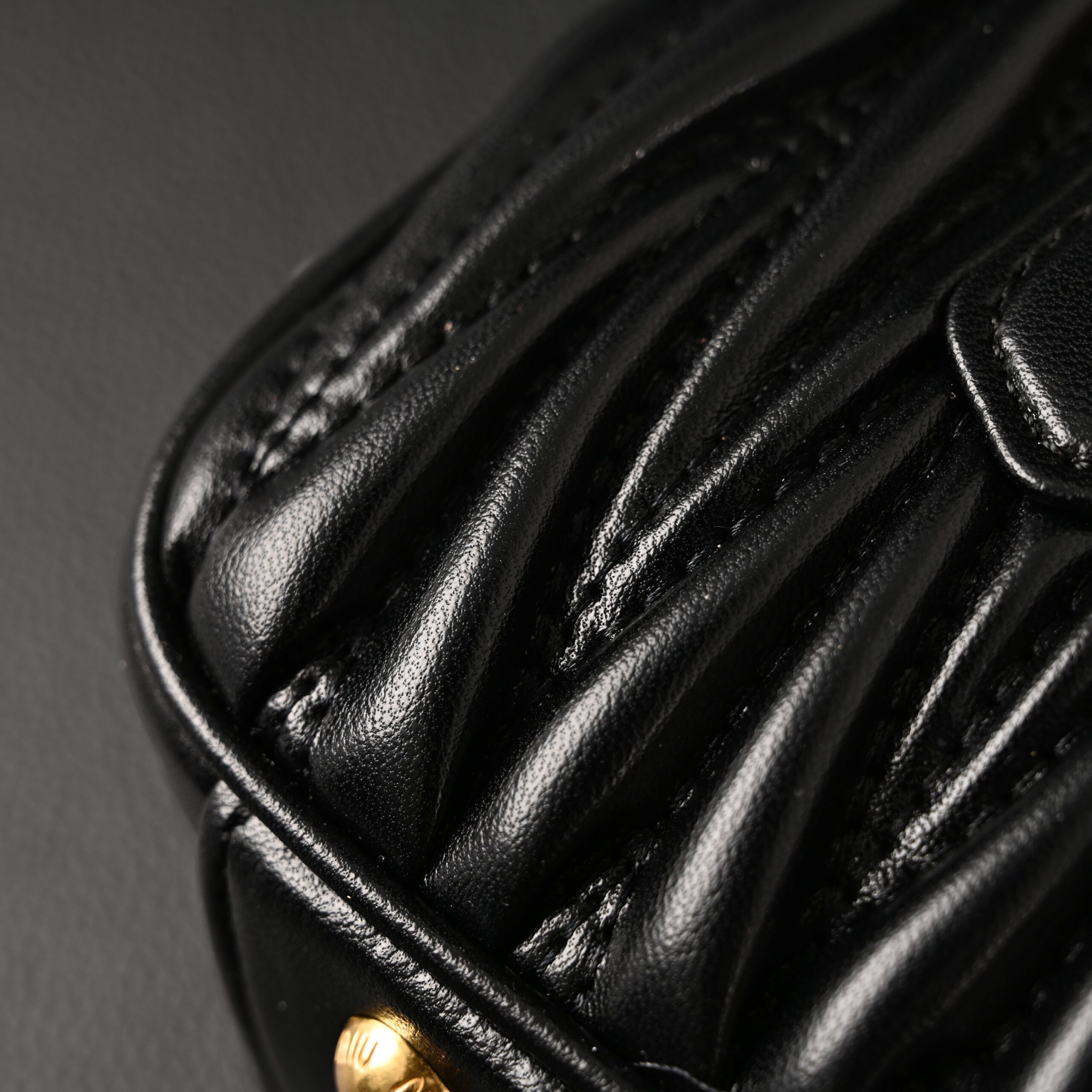 Miu Miu Black Matelassé Leather Top Handle Bag - Image 10