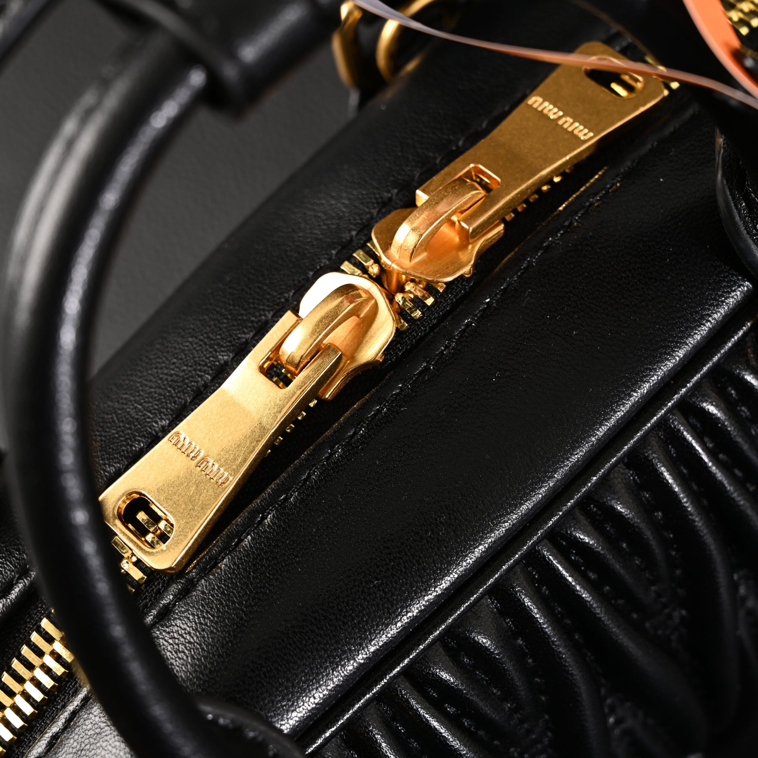 Miu Miu Black Matelassé Leather Top Handle Bag - Image 13