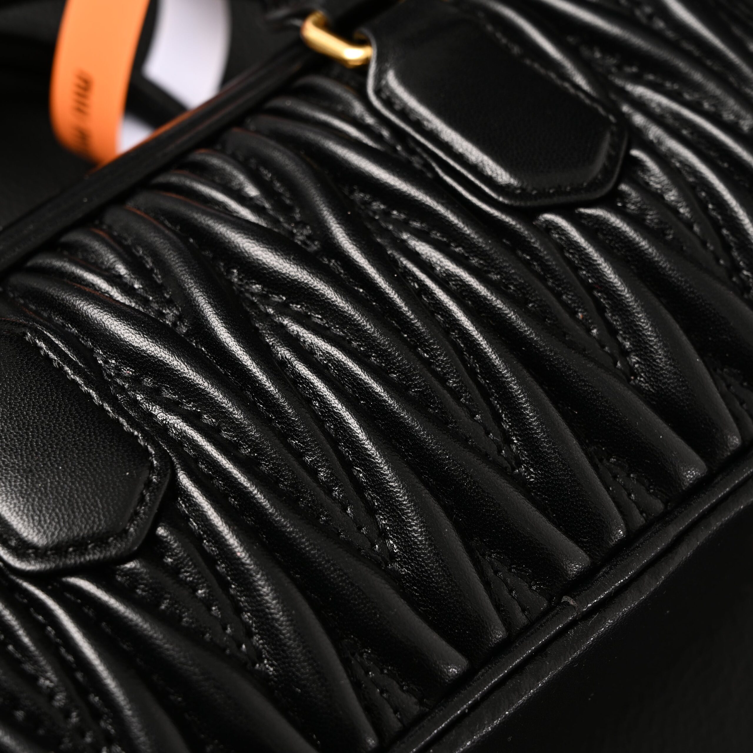 Miu Miu Black Matelassé Leather Top Handle Bag - Image 15