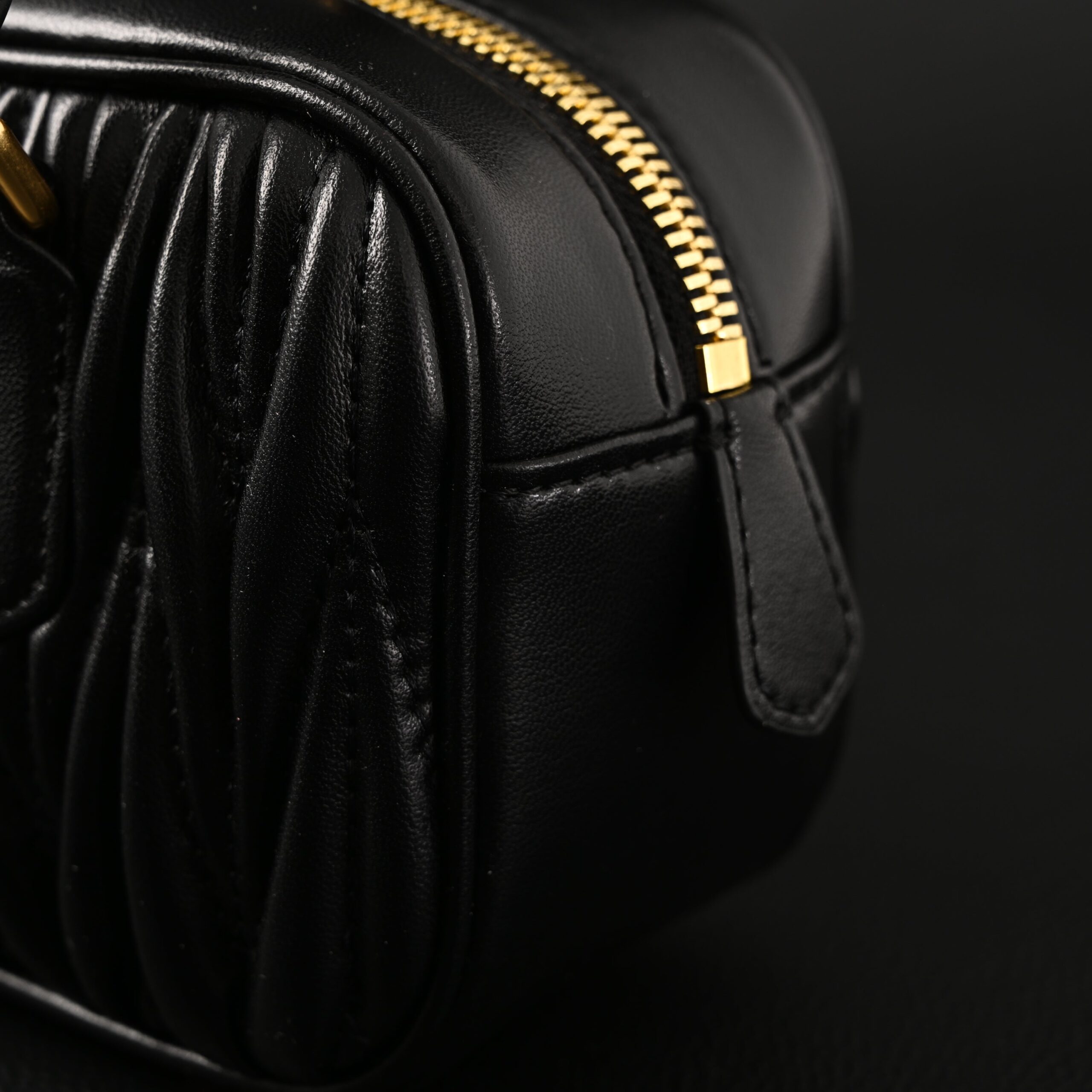 Miu Miu Black Matelassé Leather Top Handle Bag - Image 16