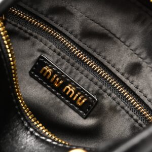 Miu Miu Black Matelassé Leather Top Handle Bag - Image 19