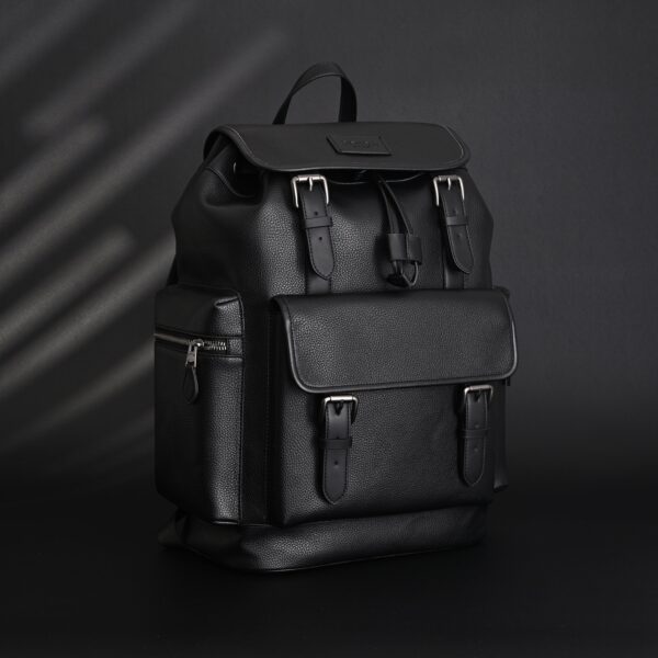 Prada Nylon & Leather Multi-Pocket Backpack – Black
