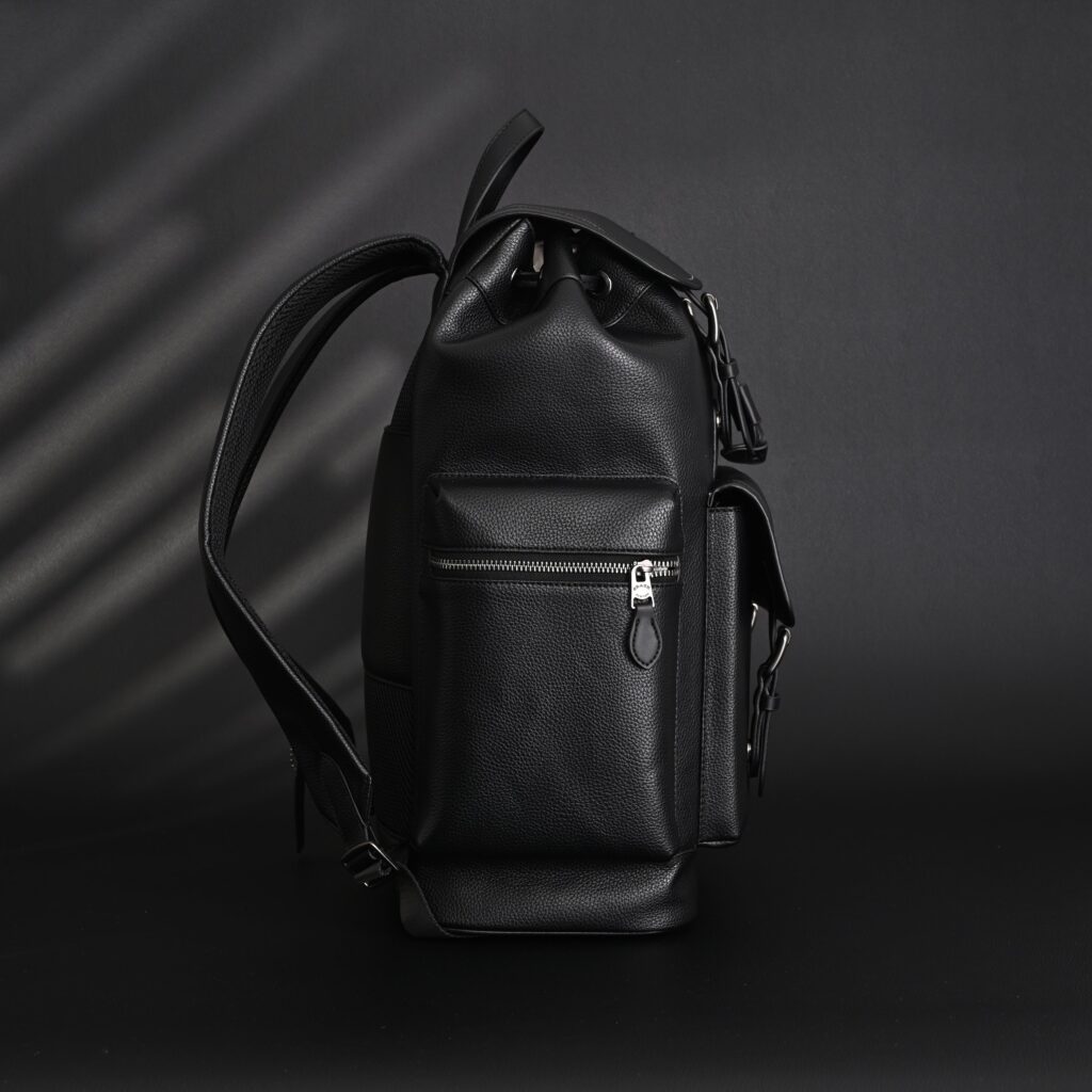 Prada Nylon & Leather Multi-Pocket Backpack – Black