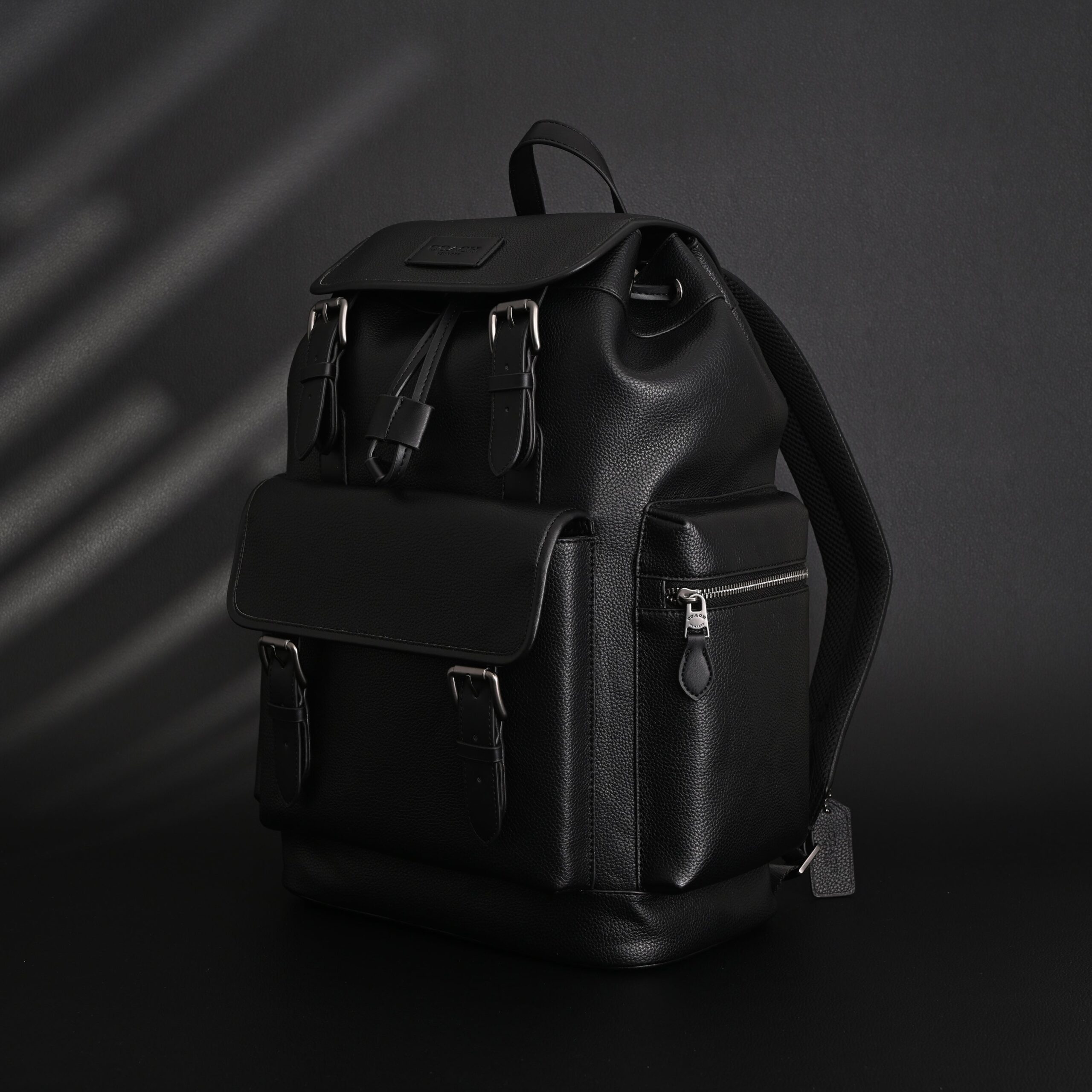 Prada Nylon & Leather Multi-Pocket Backpack – Black - Image 5
