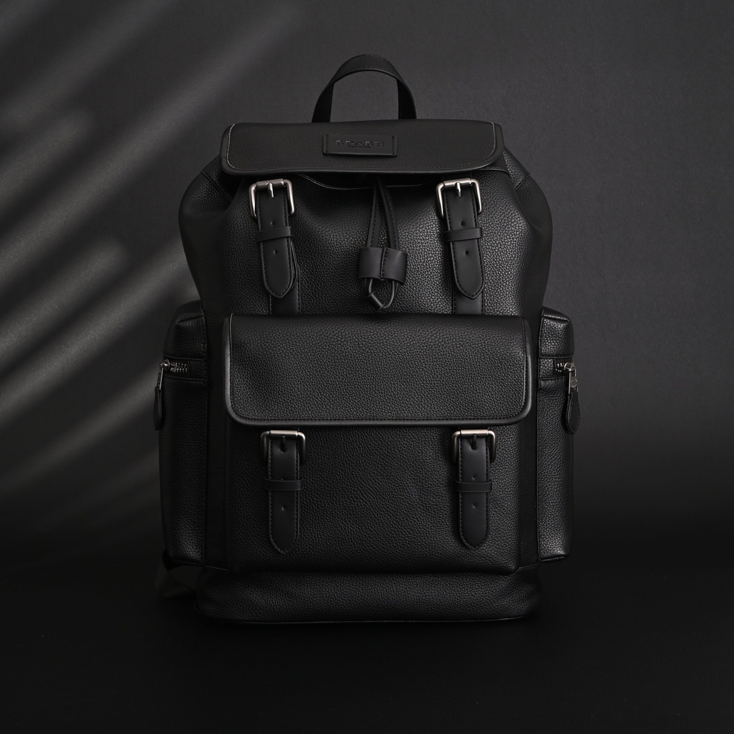 Prada Nylon & Leather Multi-Pocket Backpack – Black - Image 1