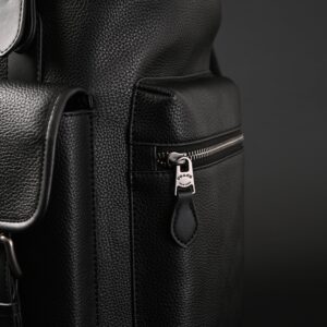 Prada Nylon & Leather Multi-Pocket Backpack – Black - Image 7