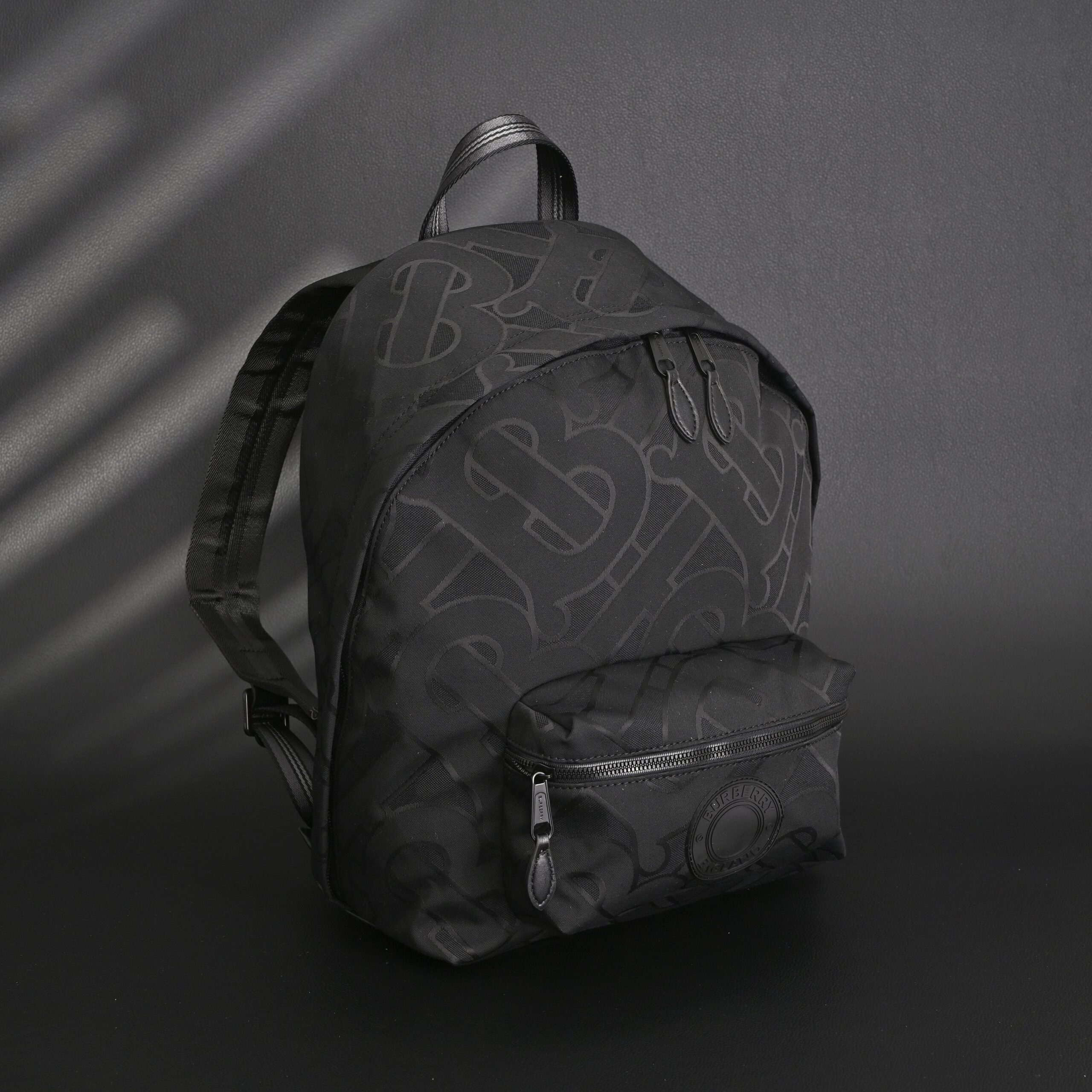 Burberry Monogram Black Nylon Backpack - Image 1