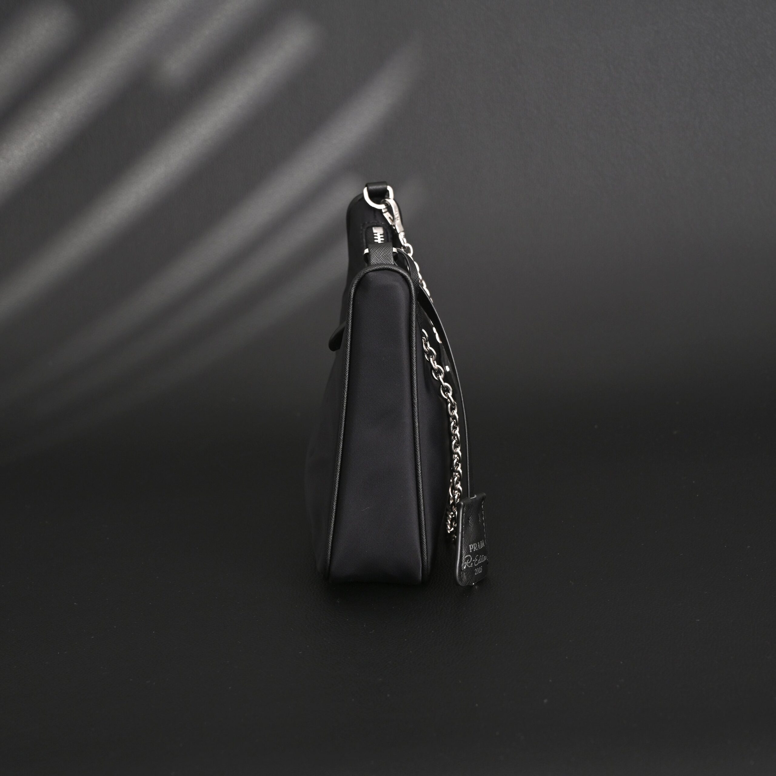 Prada Re-Edition 2005 Re-Nylon Shoulder Bag – Black - Image 7