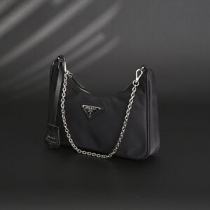 Prada Re-Edition 2005 Re-Nylon Shoulder Bag – Black - Image 9