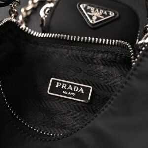 Prada Re-Edition 2005 Re-Nylon Shoulder Bag – Black - Image 20